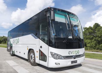 Evergo presenta el primer autobús eléctrico de la República Dominicana
